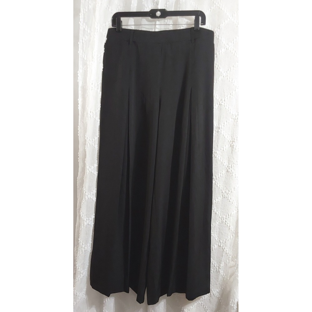 Bloomchic Black Wide Leg Palazzo Pants Plus Size 18-20 Pleated Elastic Waist - Picture 2 of 4
